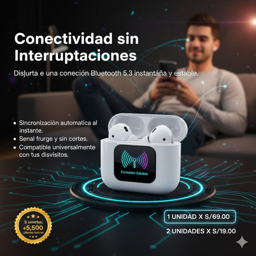 AIRPODS L58 CON PANTALLA
